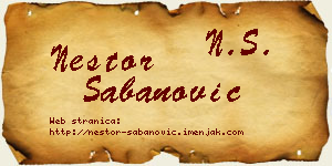 Nestor Šabanović vizit kartica
